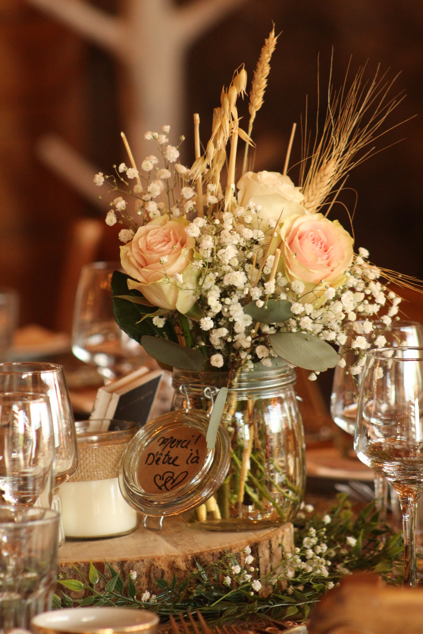 Sous-plat rondin de bois